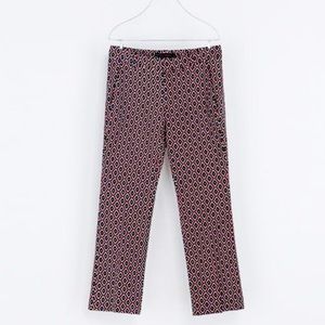 Zara Geometric Pattern Jacquard Pants